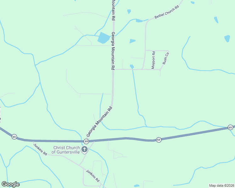 map of restaurants, bars, coffee shops, grocery stores, and more near 5815 Georgia Mountain Road in Guntersville