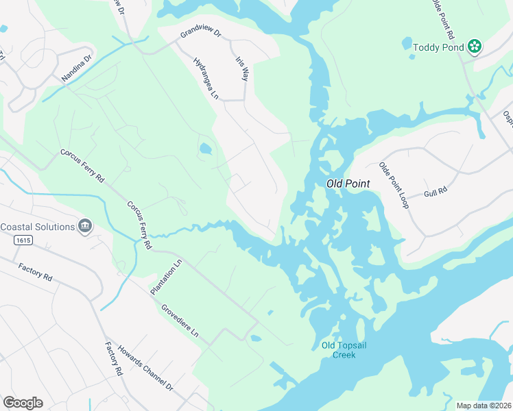 map of restaurants, bars, coffee shops, grocery stores, and more near 717 Howards Landing Road in Hampstead