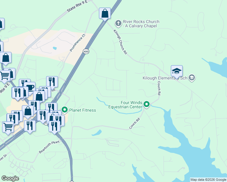 map of restaurants, bars, coffee shops, grocery stores, and more near in Dawsonville