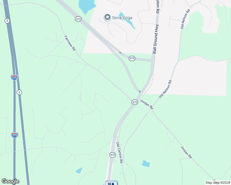 map of restaurants, bars, coffee shops, grocery stores, and more near 261 Fairview Road in Ball Ground