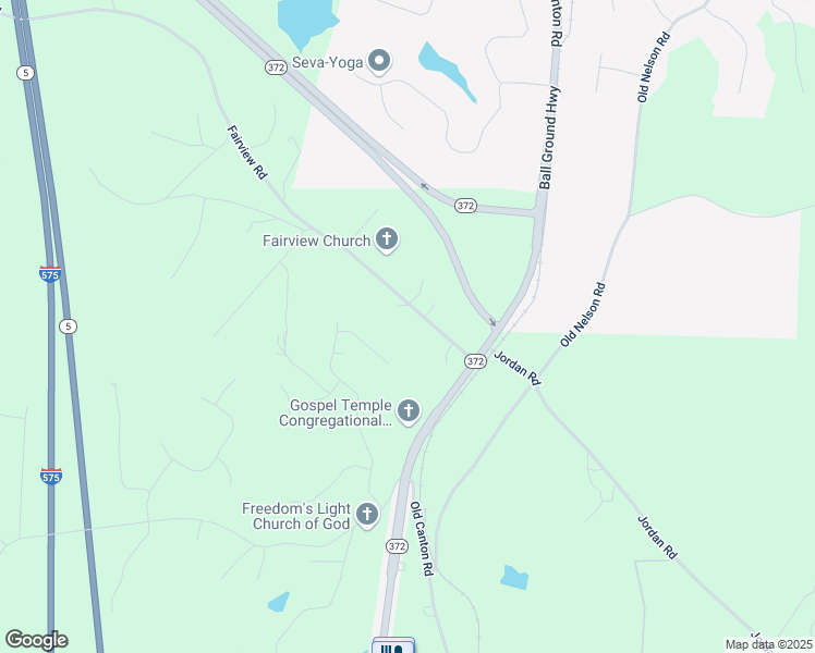 map of restaurants, bars, coffee shops, grocery stores, and more near 239 Fairview Road in Ball Ground