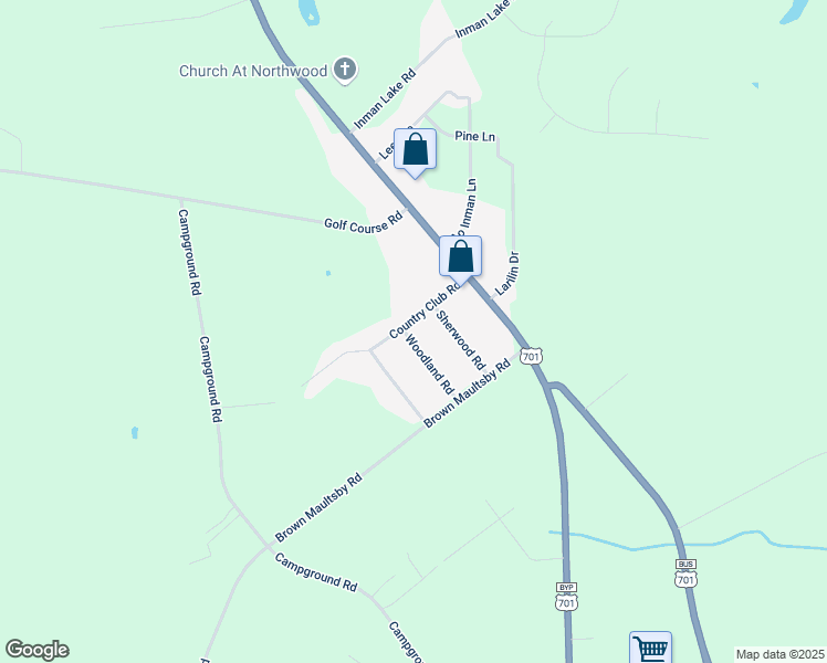 map of restaurants, bars, coffee shops, grocery stores, and more near 173 Country Club Road in Whiteville