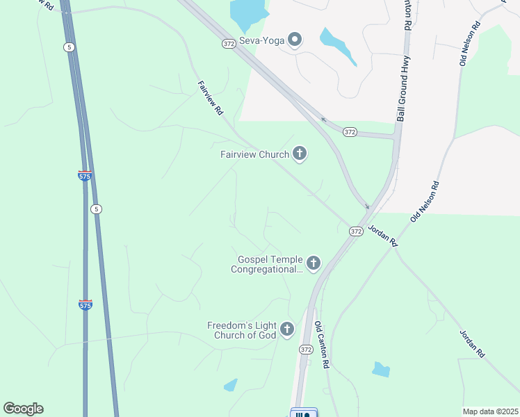 map of restaurants, bars, coffee shops, grocery stores, and more near 129 Heritage Oaks Drive in Ball Ground