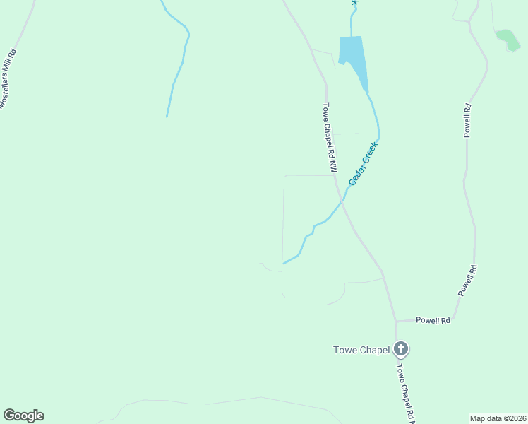 map of restaurants, bars, coffee shops, grocery stores, and more near 16 Hunters Ridge in Adairsville