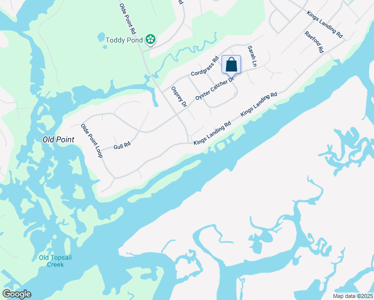 map of restaurants, bars, coffee shops, grocery stores, and more near 366 Olde Point Loop in Hampstead