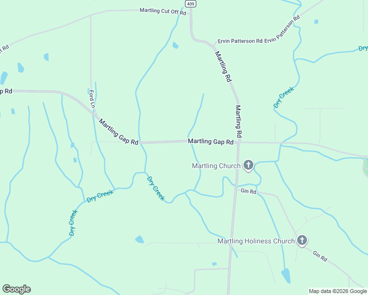map of restaurants, bars, coffee shops, grocery stores, and more near 2443 Martling Gap Road in Albertville