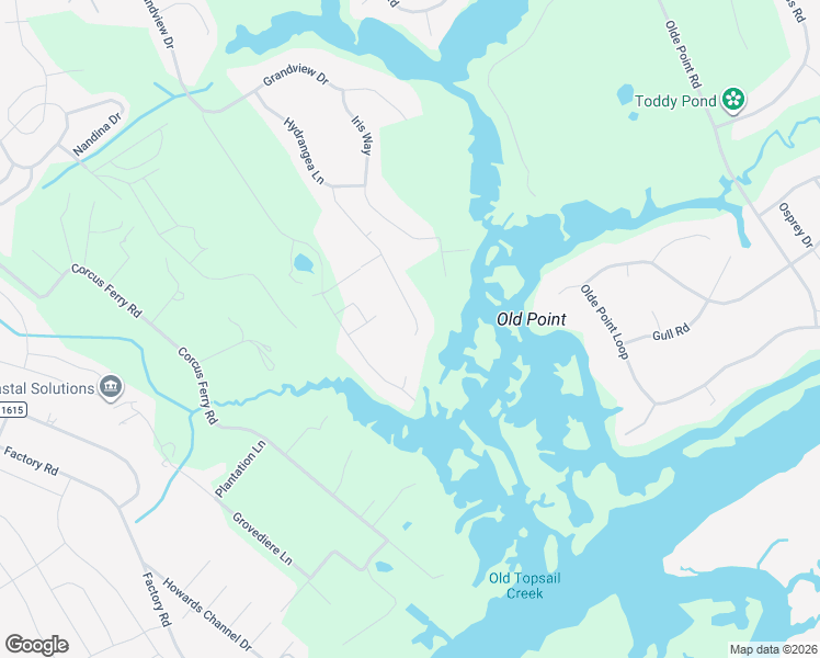 map of restaurants, bars, coffee shops, grocery stores, and more near 717 Howards Landing Rd in Hampstead