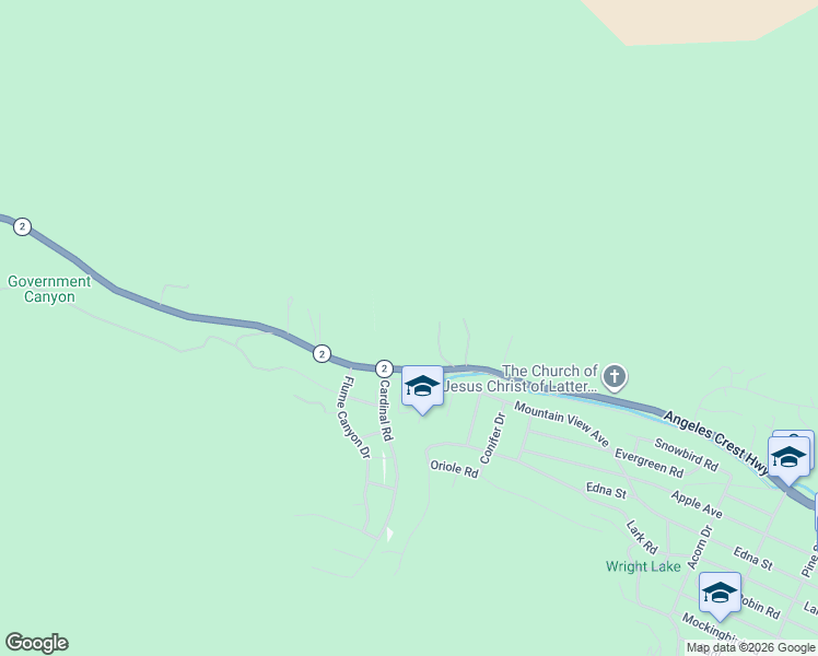 map of restaurants, bars, coffee shops, grocery stores, and more near 488 California 2 in Wrightwood