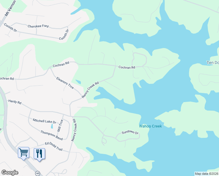 map of restaurants, bars, coffee shops, grocery stores, and more near 3708 Happy Valley Drive in Gainesville
