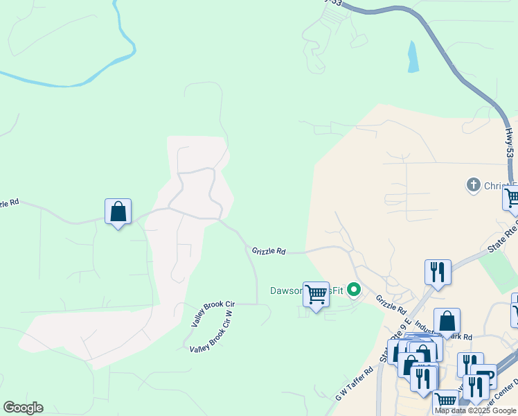 map of restaurants, bars, coffee shops, grocery stores, and more near in Dawsonville