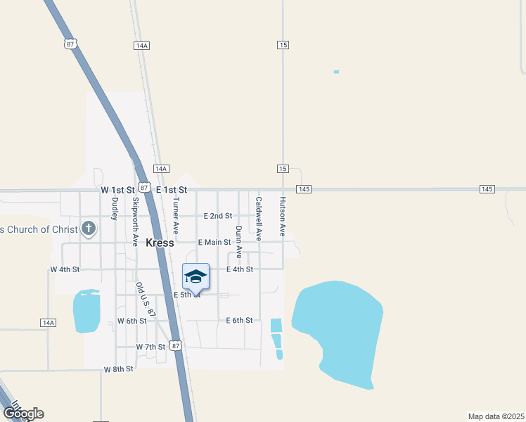 map of restaurants, bars, coffee shops, grocery stores, and more near 111 Caldwell Avenue in Kress