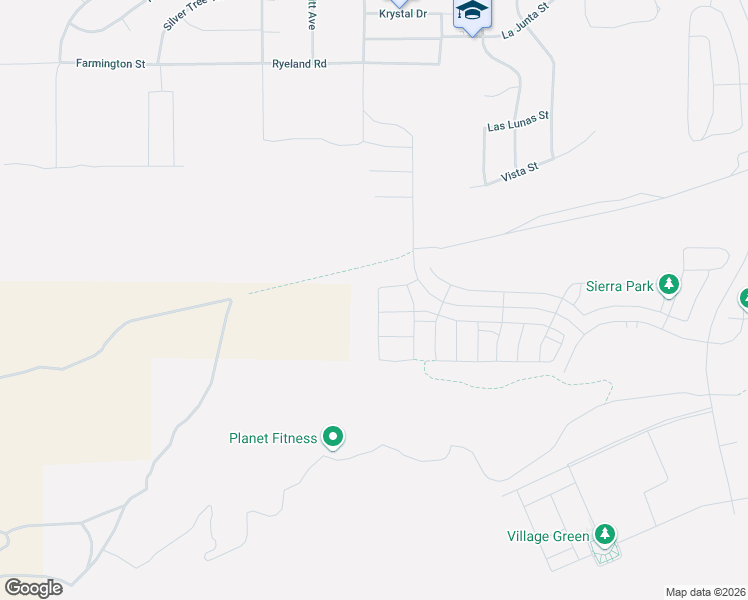 map of restaurants, bars, coffee shops, grocery stores, and more near 6458 Marblebrook Avenue in Hesperia