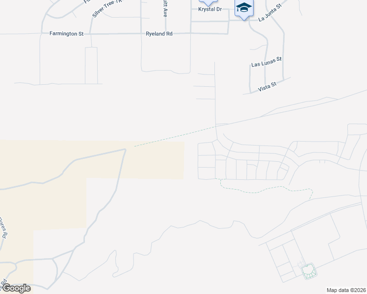 map of restaurants, bars, coffee shops, grocery stores, and more near 17301 Vista Street in Hesperia
