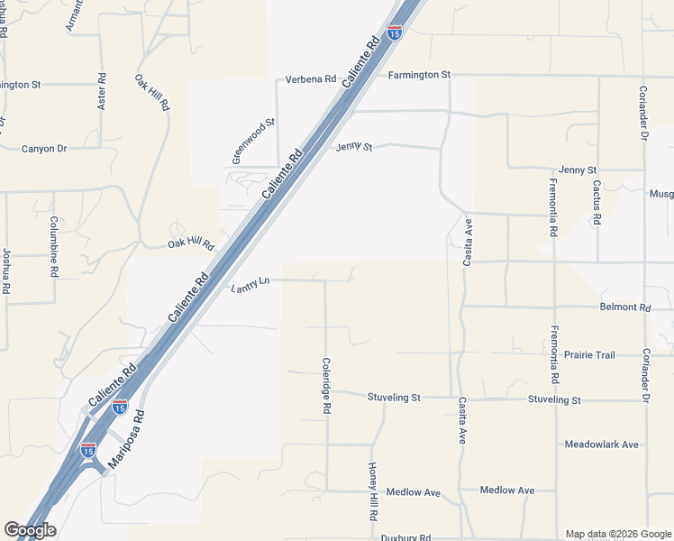 map of restaurants, bars, coffee shops, grocery stores, and more near 11020 Lantry Lane in Hesperia