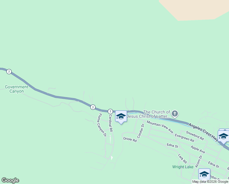 map of restaurants, bars, coffee shops, grocery stores, and more near 488 California 2 in Wrightwood