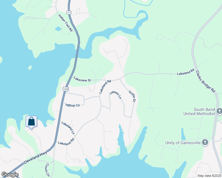 map of restaurants, bars, coffee shops, grocery stores, and more near 3455 Leisure Lane in Gainesville