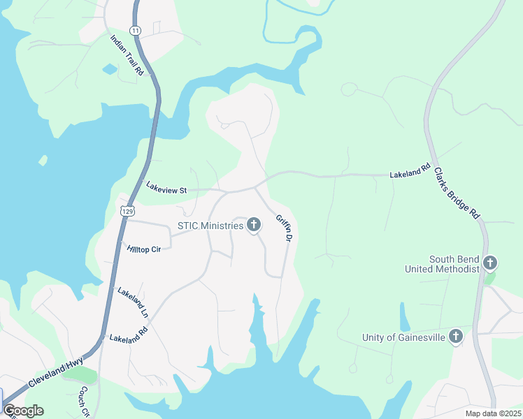 map of restaurants, bars, coffee shops, grocery stores, and more near 3614 Griffin Drive in Gainesville
