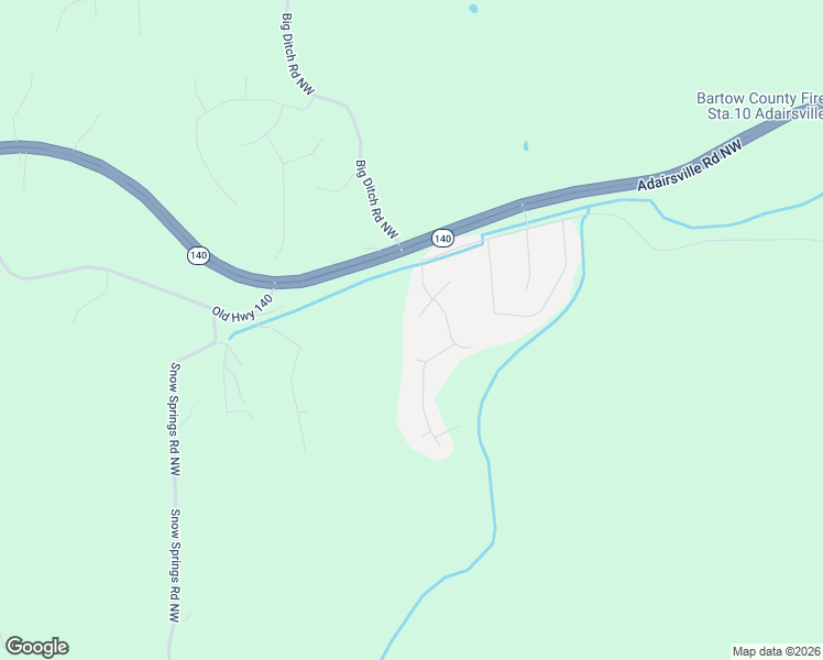 map of restaurants, bars, coffee shops, grocery stores, and more near 12 Top Ridge Court in Adairsville
