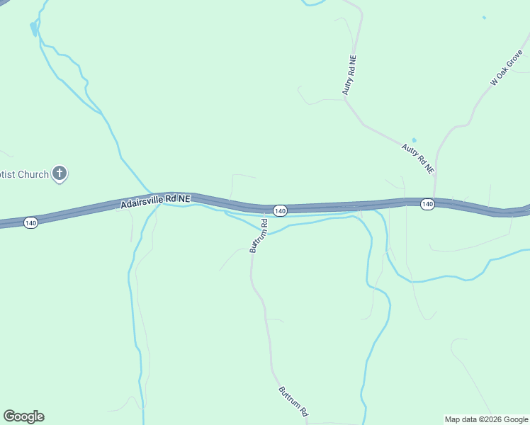 map of restaurants, bars, coffee shops, grocery stores, and more near 8 Buttrum Road in Adairsville