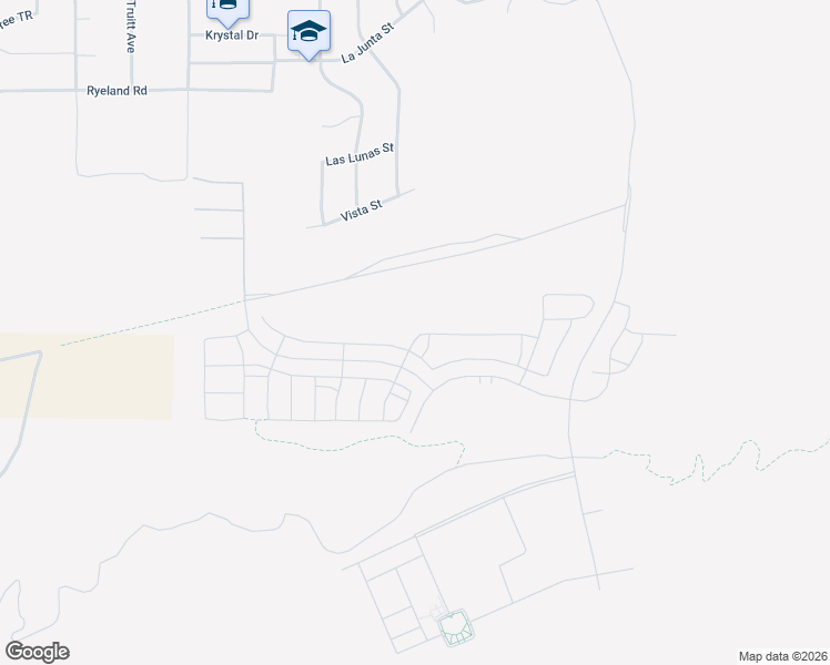 map of restaurants, bars, coffee shops, grocery stores, and more near 17490 Bassets Street in Hesperia