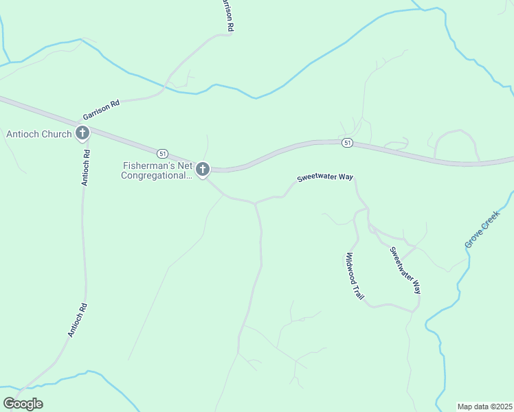 map of restaurants, bars, coffee shops, grocery stores, and more near Sweetwater Way in Banks County