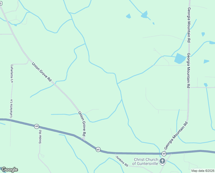 map of restaurants, bars, coffee shops, grocery stores, and more near 414 Union Grove Road in Guntersville