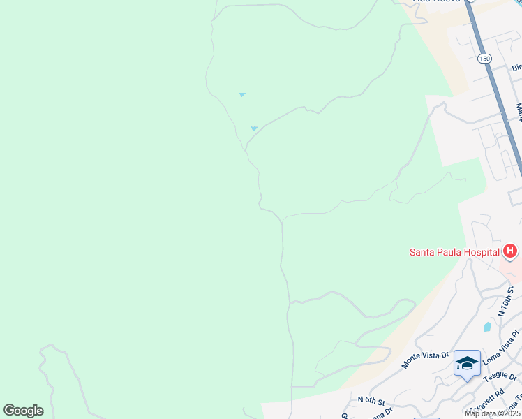 map of restaurants, bars, coffee shops, grocery stores, and more near Dickenson Road in Santa Paula