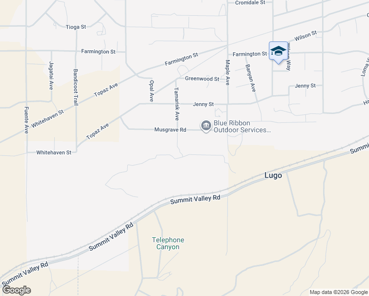 map of restaurants, bars, coffee shops, grocery stores, and more near 14391 Musgrave Road in Hesperia