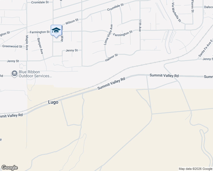 map of restaurants, bars, coffee shops, grocery stores, and more near Summit Valley Road in Hesperia