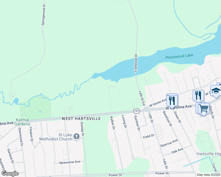 map of restaurants, bars, coffee shops, grocery stores, and more near 139 Erwin Road in Hartsville