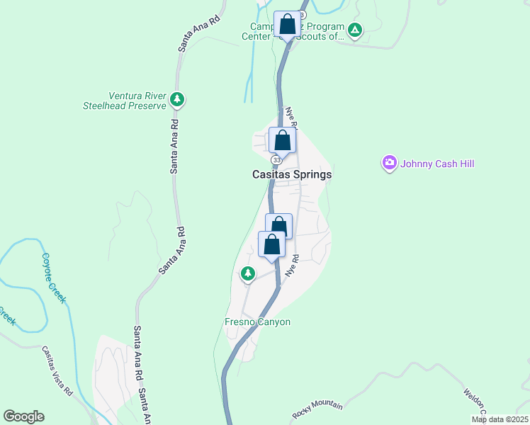map of restaurants, bars, coffee shops, grocery stores, and more near 8843 North Ventura Avenue in Ventura