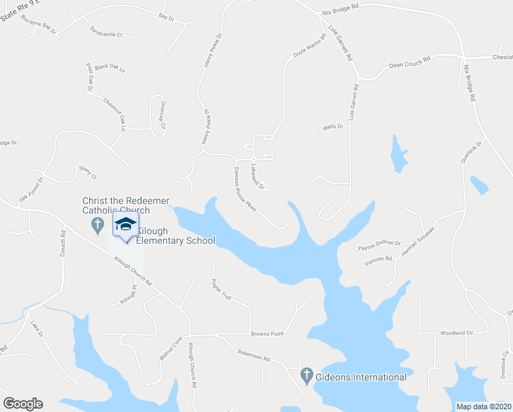 map of restaurants, bars, coffee shops, grocery stores, and more near 447 Dawson Pointe Parkway in Dawsonville