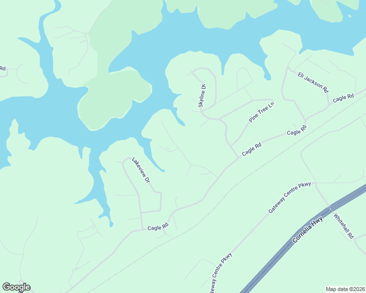 map of restaurants, bars, coffee shops, grocery stores, and more near 3824 Clubhouse Drive in Gainesville