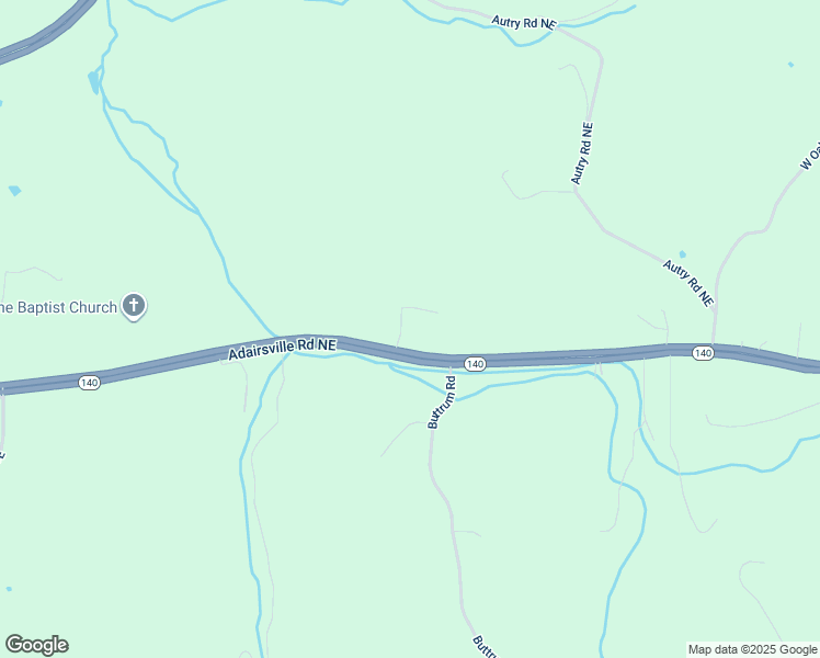 map of restaurants, bars, coffee shops, grocery stores, and more near 5149 Adairsville Road Northeast in Adairsville