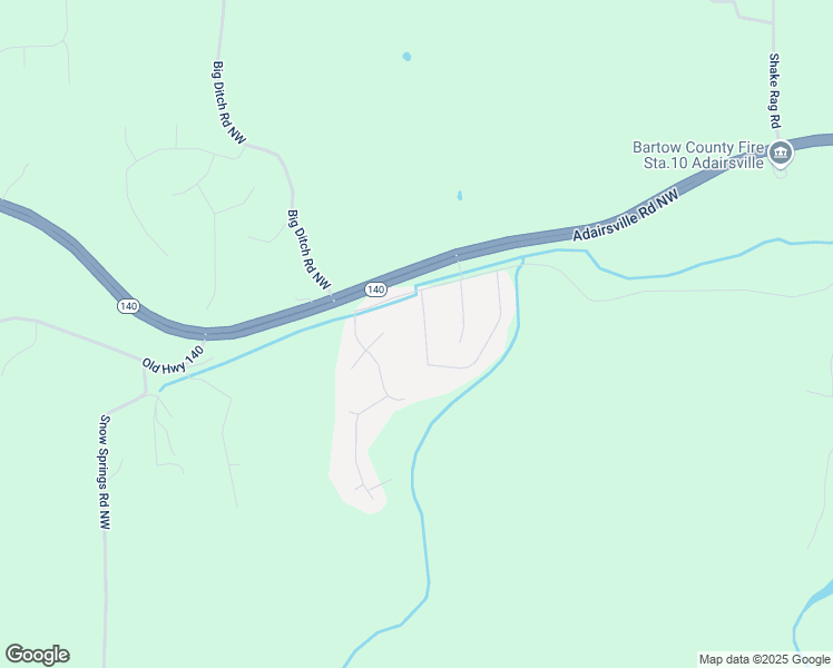 map of restaurants, bars, coffee shops, grocery stores, and more near 308 Gail Street in Adairsville