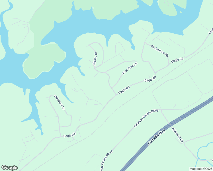 map of restaurants, bars, coffee shops, grocery stores, and more near 3811 Skyline Drive in Gainesville