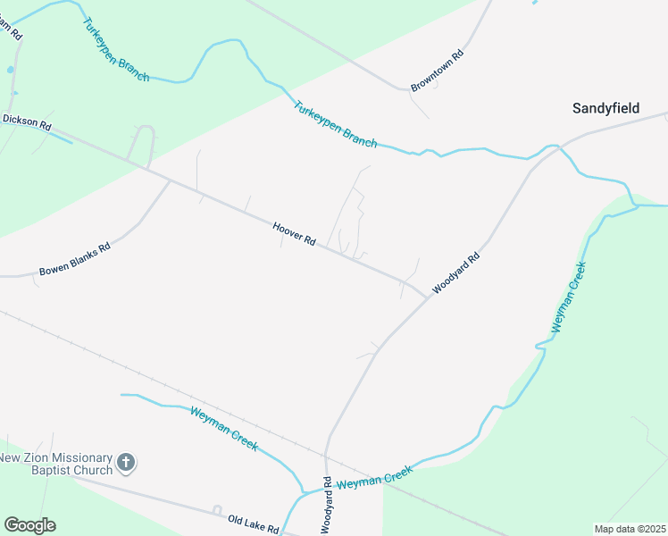 map of restaurants, bars, coffee shops, grocery stores, and more near 407 Hoover Road in Riegelwood