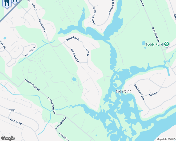 map of restaurants, bars, coffee shops, grocery stores, and more near 121 Aster Place in Hampstead