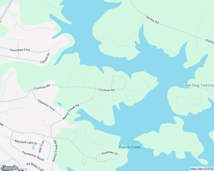 map of restaurants, bars, coffee shops, grocery stores, and more near 3929 Cochran Road in Gainesville
