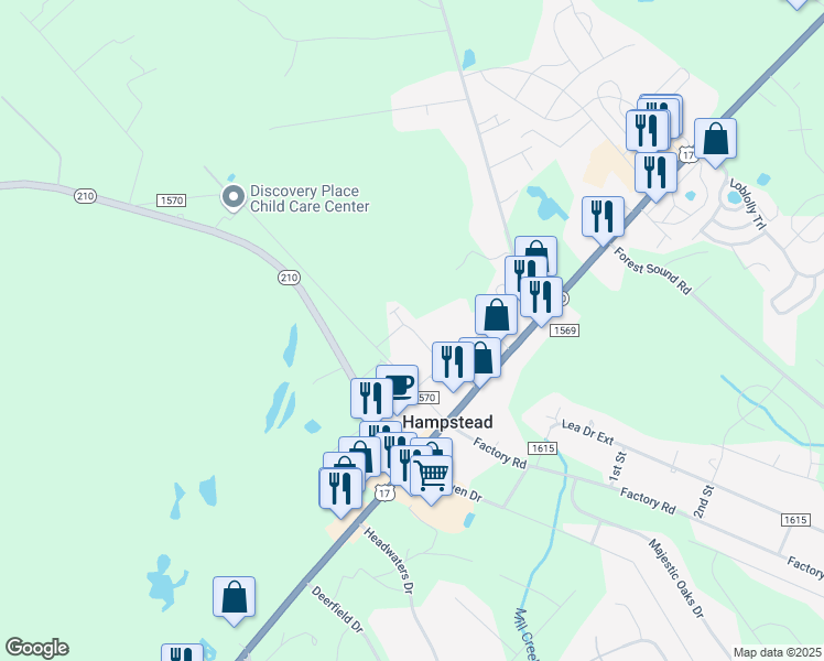 map of restaurants, bars, coffee shops, grocery stores, and more near 52 Aspen Road in Hampstead