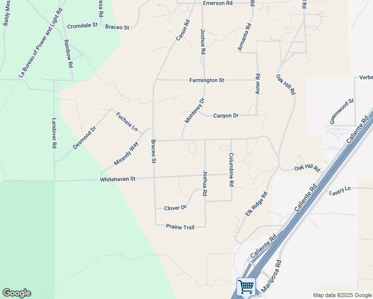 map of restaurants, bars, coffee shops, grocery stores, and more near 10227 Jenny Street in Hesperia