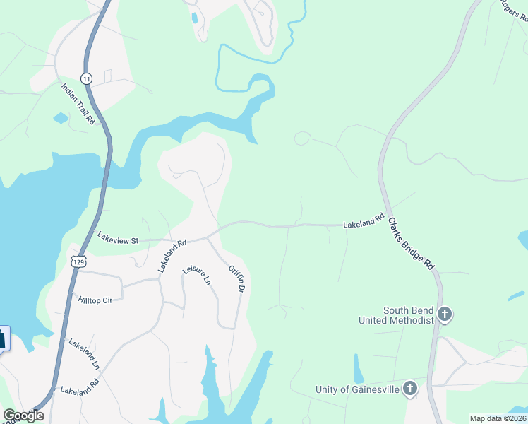 map of restaurants, bars, coffee shops, grocery stores, and more near 3651 Lakeland Road in Gainesville