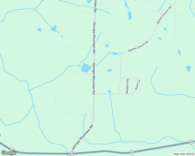 map of restaurants, bars, coffee shops, grocery stores, and more near 5465 Georgia Mountain Road in Guntersville