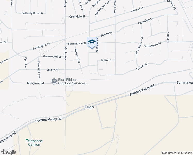 map of restaurants, bars, coffee shops, grocery stores, and more near 14659 Mulberry Street in Hesperia