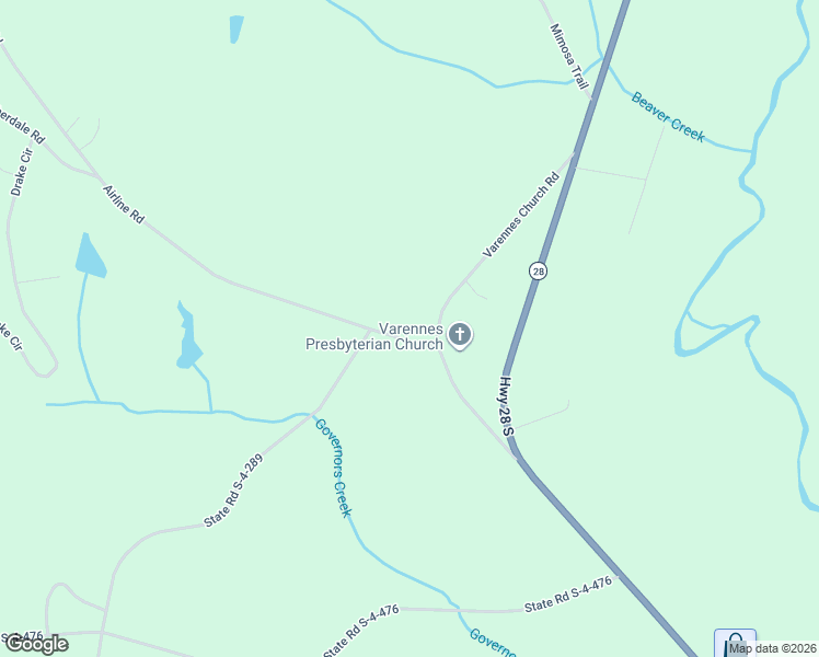 map of restaurants, bars, coffee shops, grocery stores, and more near 4923 Airline Road in Iva