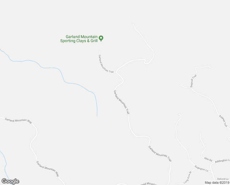 map of restaurants, bars, coffee shops, grocery stores, and more near Garland Mountain Trail in Cherokee County