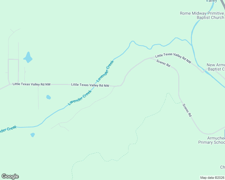 map of restaurants, bars, coffee shops, grocery stores, and more near 645 Little Texas Valley Road Northwest in Rome