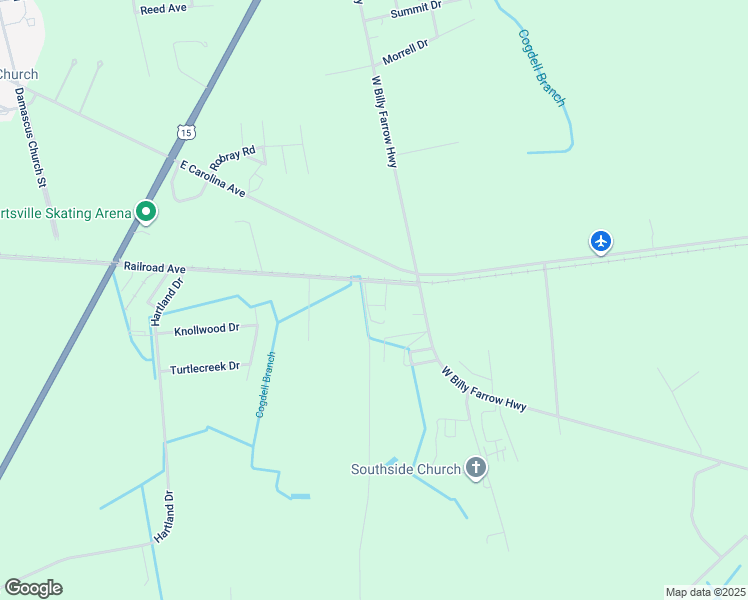 map of restaurants, bars, coffee shops, grocery stores, and more near 209 Double M Drive in Hartsville