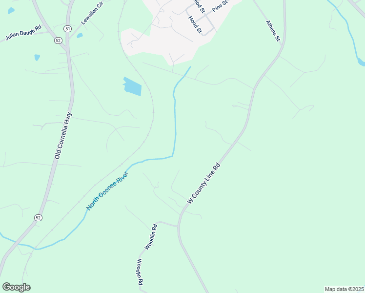 map of restaurants, bars, coffee shops, grocery stores, and more near 6670 County Line Road in Lula