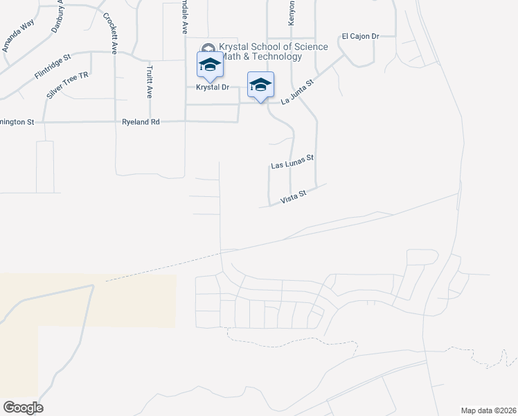 map of restaurants, bars, coffee shops, grocery stores, and more near 17301 Vista Street in Hesperia